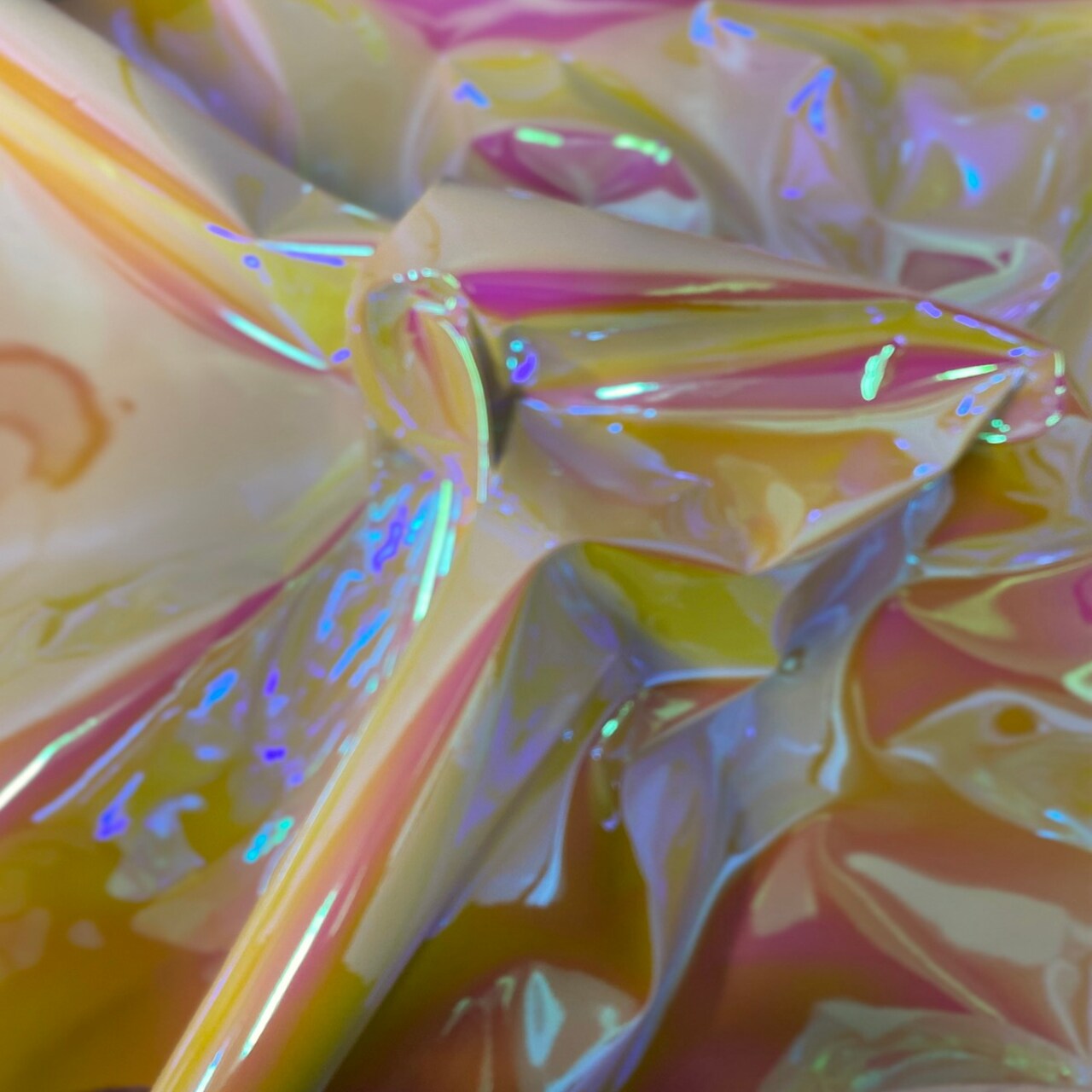 1 Yard Chrome Reflective Mirror Vinyl Fabric For Handbags Upholstery Crafts 54 Inch Width